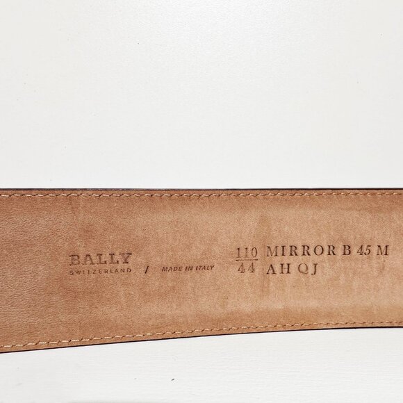 Bally Mirror B45M Belt – Red Logo Buckle - Picture 4 of 8